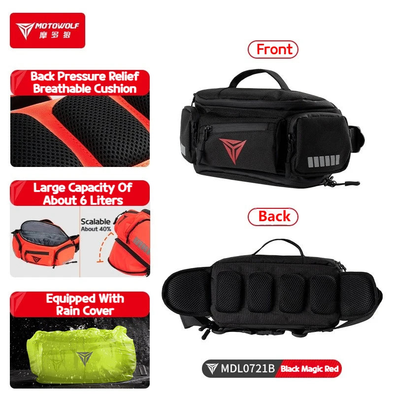 Motowolf Waterproof Motorcycle Waist Bag