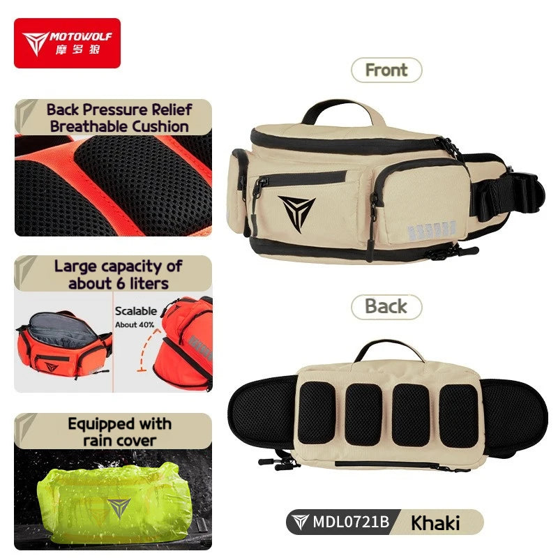 Motowolf Waterproof Motorcycle Waist Bag
