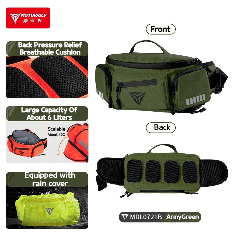 Motowolf Waterproof Motorcycle Waist Bag
