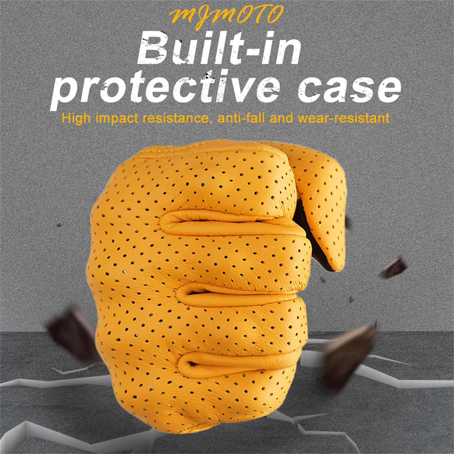 Classic Retro Leather Motorcycle Gloves