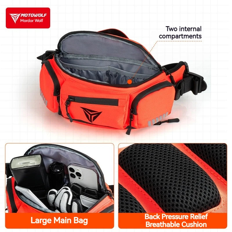 Motowolf Waterproof Motorcycle Waist Bag
