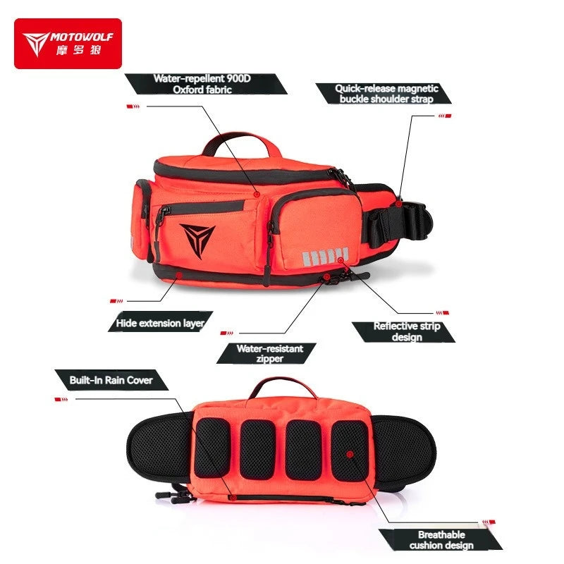 Motowolf Waterproof Motorcycle Waist Bag