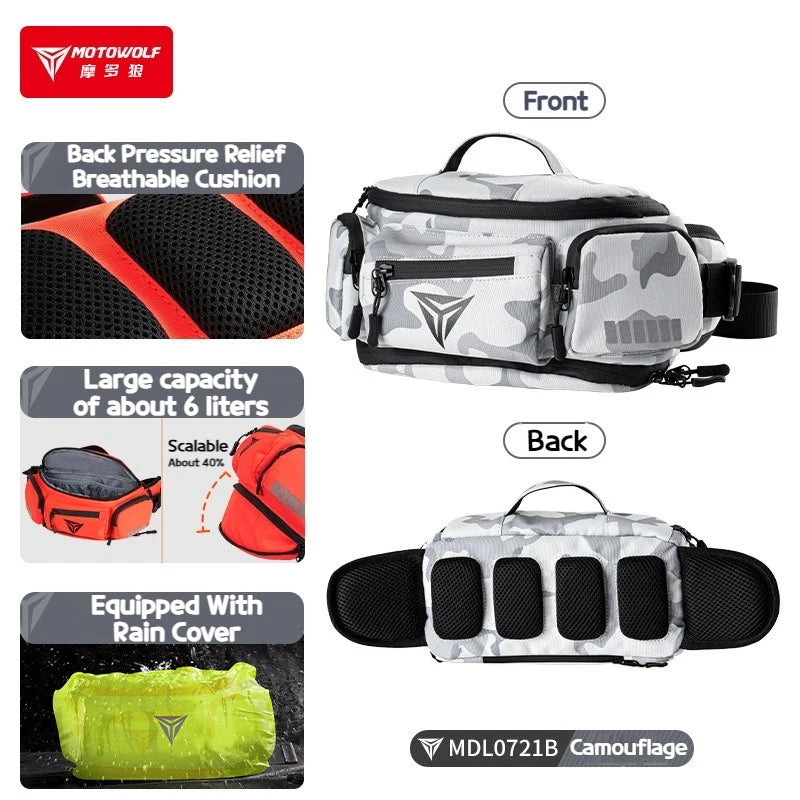 Motowolf Waterproof Motorcycle Waist Bag