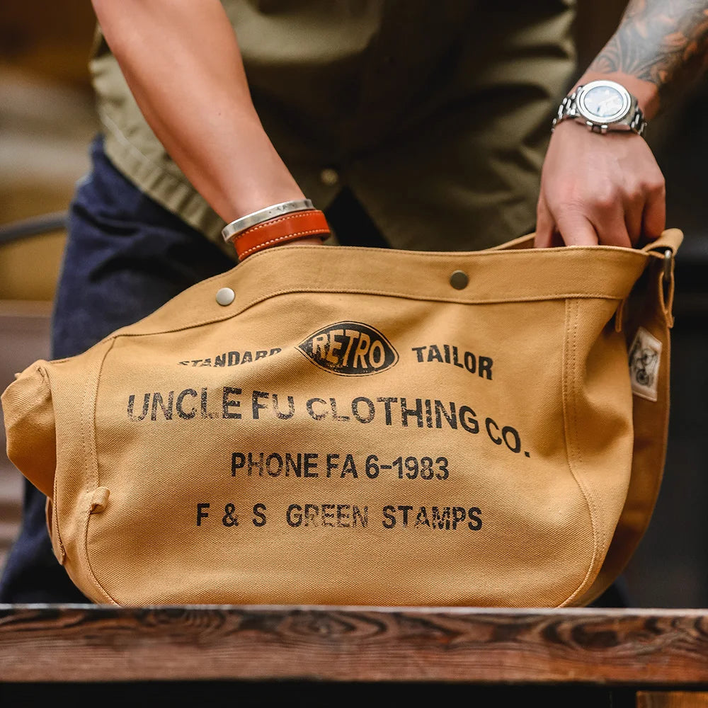 Maden Vintage Large Capacity Canvas Bag